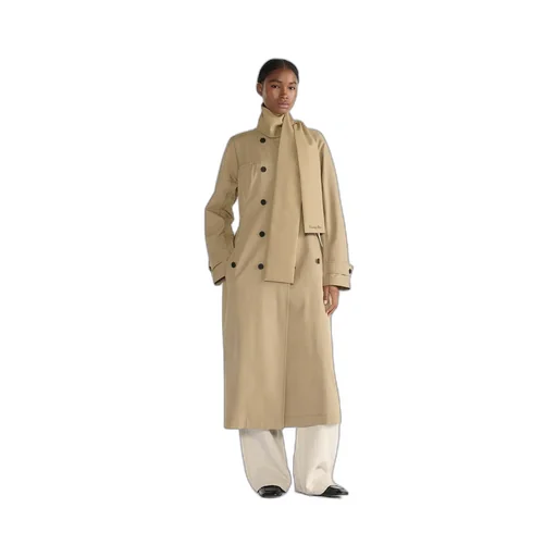 Trench Coat With Scarf Collar