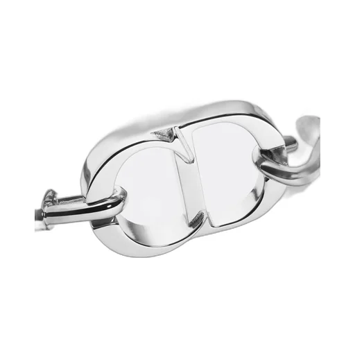 Cd Icon Braided Leather Double Bracelet