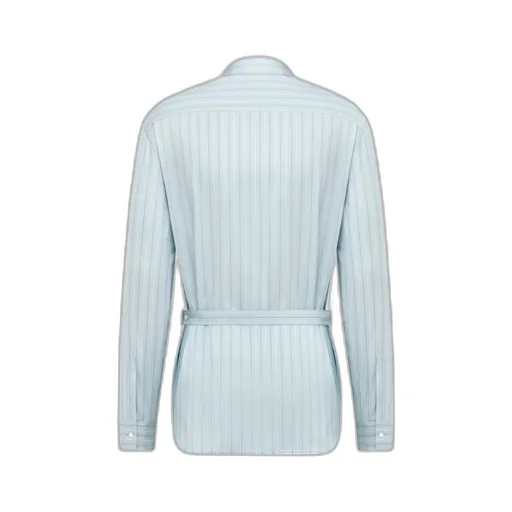 Shirt With Embroidered Micro Tie