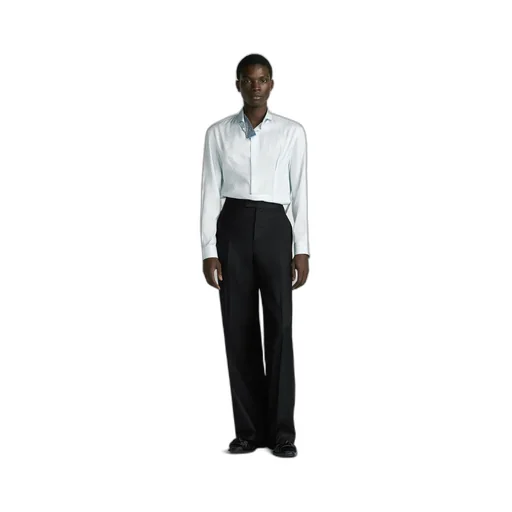 Shirt With Embroidered Micro Tie