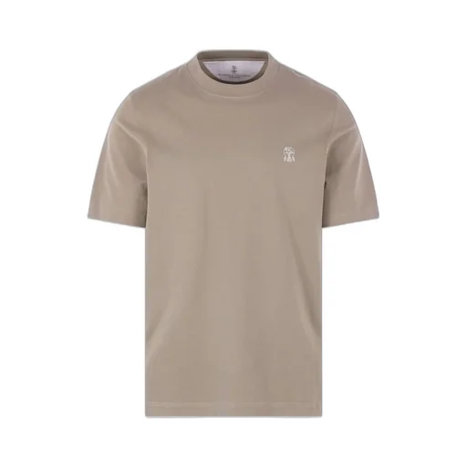 Brunello Cucinelli Logo Embroidered Crewneck T-Shirt