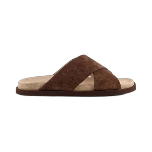 Brunello Cucinelli Crossover Strap Slip-On Sandals