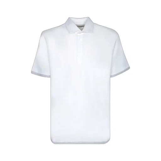 Brunello Cucinelli Short Sleeved Straight Hem Polo Shirt