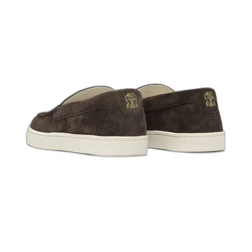 Brunello Cucinelli Round Toe Slip-On Loafers