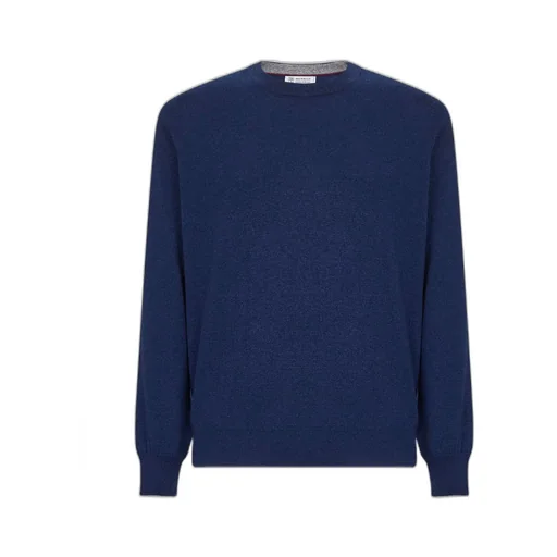 Brunello Cucinelli Long Sleeved Ribbed Hem Sweater