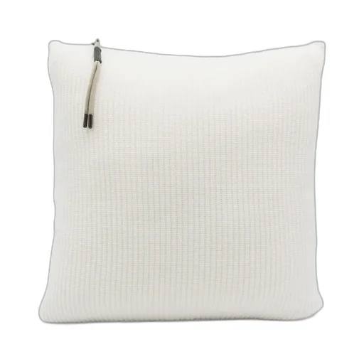 Brunello Cucinelli Shiny Zipped Knitted Cushion