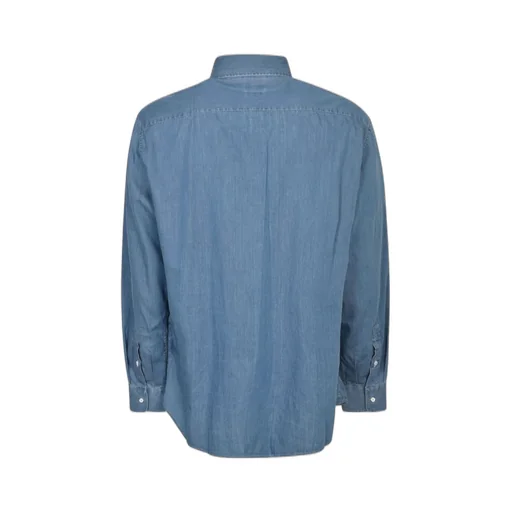 Brunello Cucinelli Curved Hem Buttoned Denim Shirt