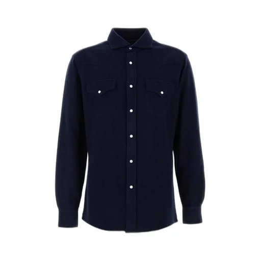 Brunello Cucinelli Patch Chest Pocket Western Shirt