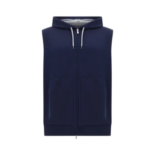 Brunello Cucinelli Drawstring Sleeveless Hoodie