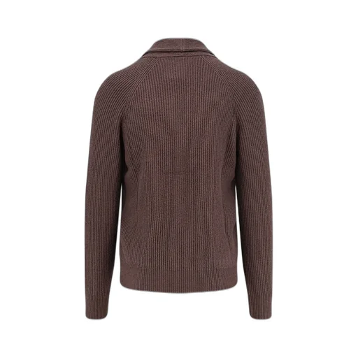 Brunello Cucinelli Long-Sleeved Ribbed Cardigan