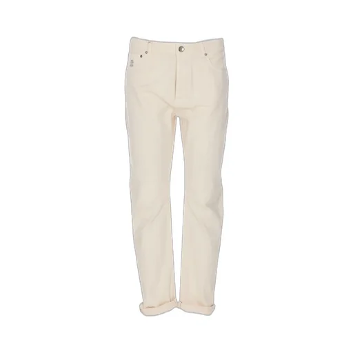 Brunello Cucinelli Logo Patch Straight Leg Jeans