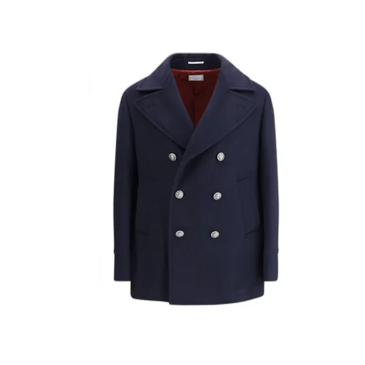 Brunello Cucinelli Double-Breasted Straight Hem Coat