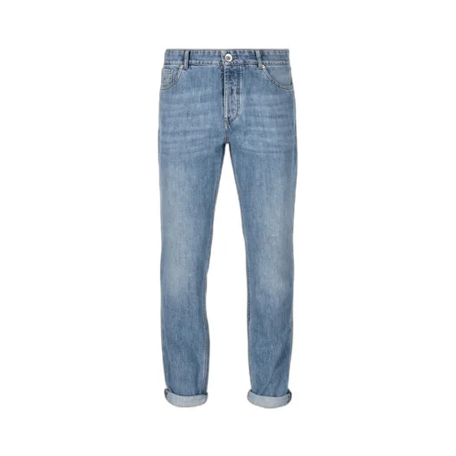 Brunello Cucinelli Mid-Rise Tapered Leg Jeans