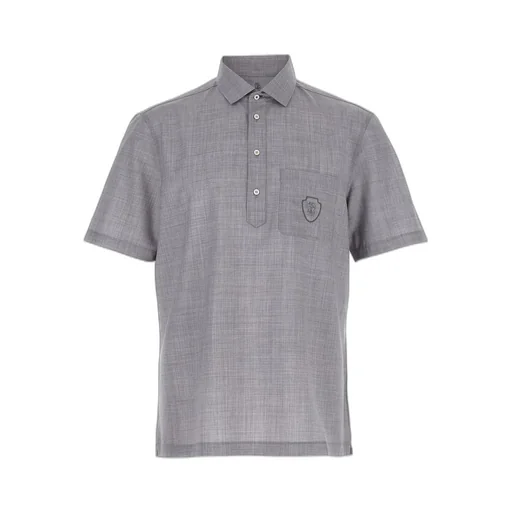 Brunello Cucinelli Logo Detailed Short Sleeved Polo Shirt