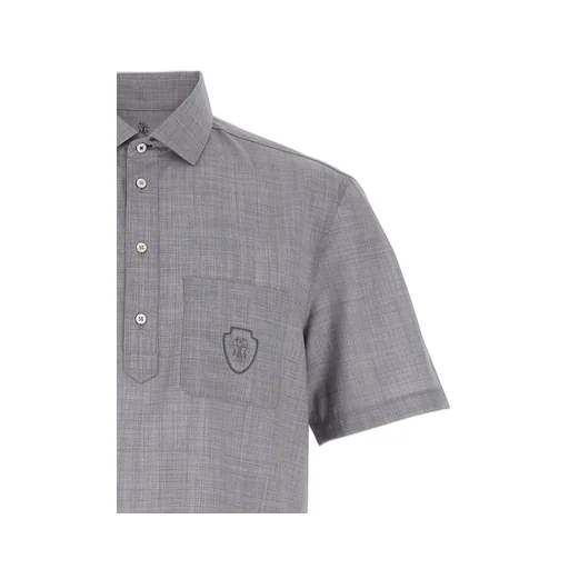 Brunello Cucinelli Logo Detailed Short Sleeved Polo Shirt