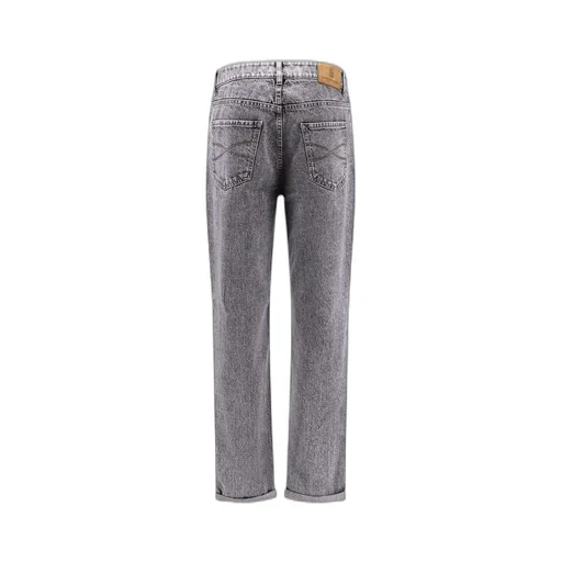Brunello Cucinelli Logo Patch Straight-Leg Jeans