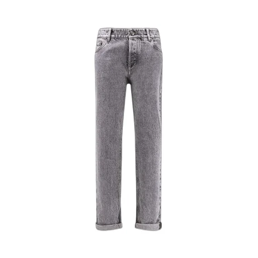 Brunello Cucinelli Logo Patch Straight-Leg Jeans