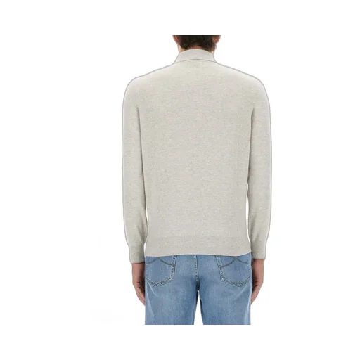 Brunello Cucinelli Long Sleeved Knitted Polo Shirt