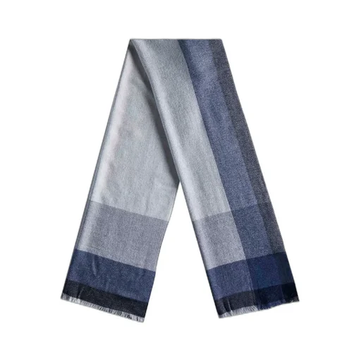Brunello Cucinelli Striped Fringed Edge Scarf