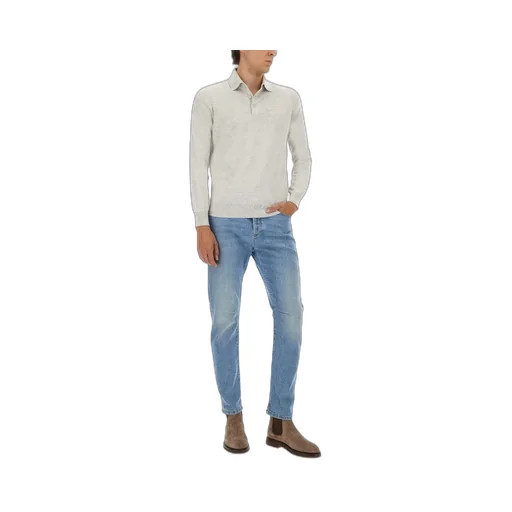 Brunello Cucinelli Long Sleeved Knitted Polo Shirt