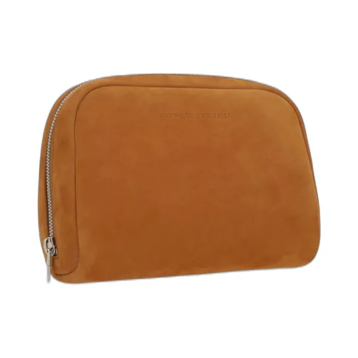 Brunello Cucinelli Logo Stamp Zipped Wallet