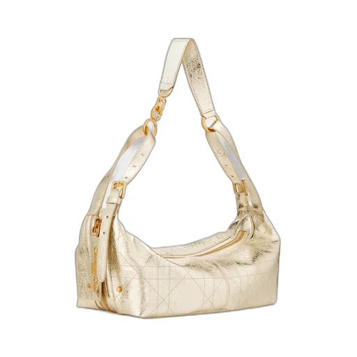 Medium D-Journey Bag In Crinkled Calfskin