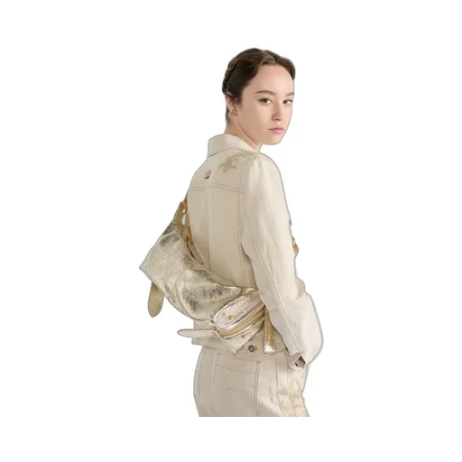 Medium D-Journey Bag In Crinkled Calfskin