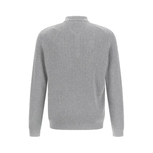 Brunello Cucinelli Long Sleeved Ribbed Polo Shirt