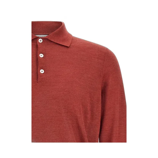 Brunello Cucinelli Long Sleeved Knitted Polo Shirt