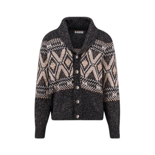 Brunello Cucinelli Shawl Collared Knitted Cardigan
