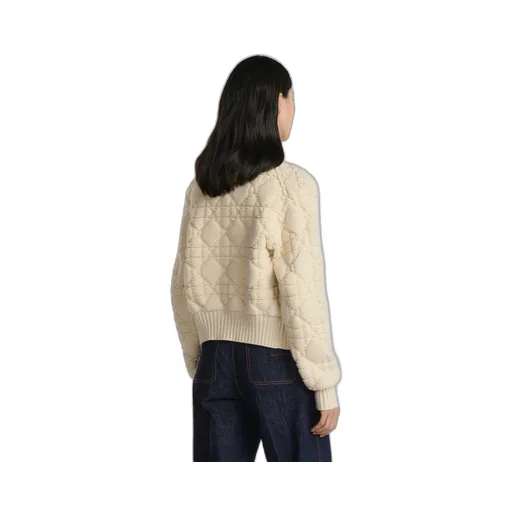 Macrocannage Zipped Cardigan