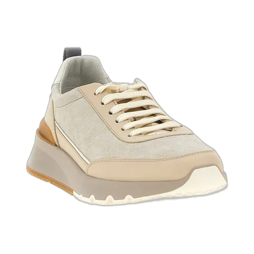 Brunello Cucinelli Logo Embossed Lace-Up Sneakers