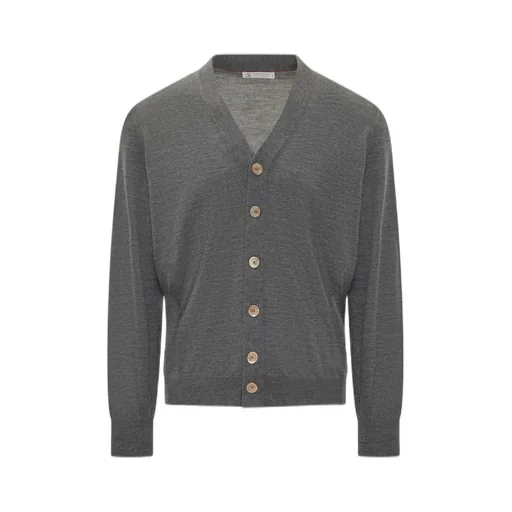 Brunello Cucinelli V-Neck Button-Up Cardigan