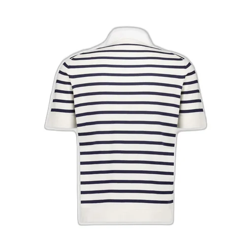 Brunello Cucinelli Striped Knit Polo Shirt
