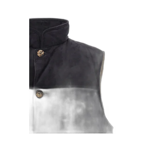 Brunello Cucinelli High-Neck Leather Vest