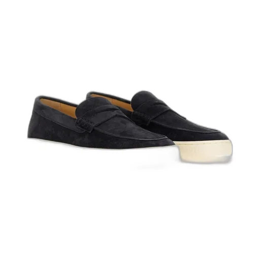 Brunello Cucinelli Penny-Slot Round-Toe Loafers