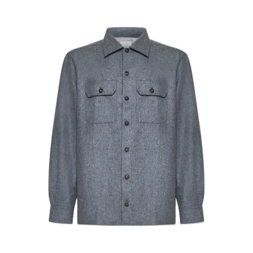Brunello Cucinelli Long Sleeved Straight Hem Shirt