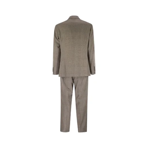 Brunello Cucinelli Prince Of Wales Flannel Tailored Suit
