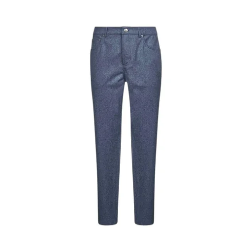 Brunello Cucinelli Logo Patch Tapered Leg Trousers