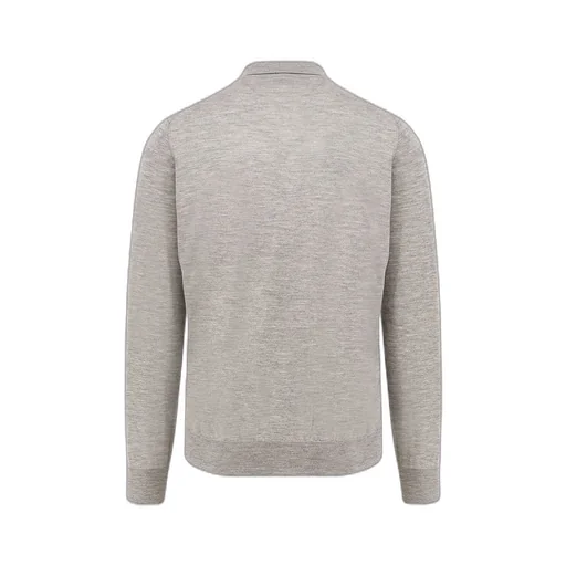 Brunello Cucinelli Long Sleeved Fine-Knit Polo Shirt