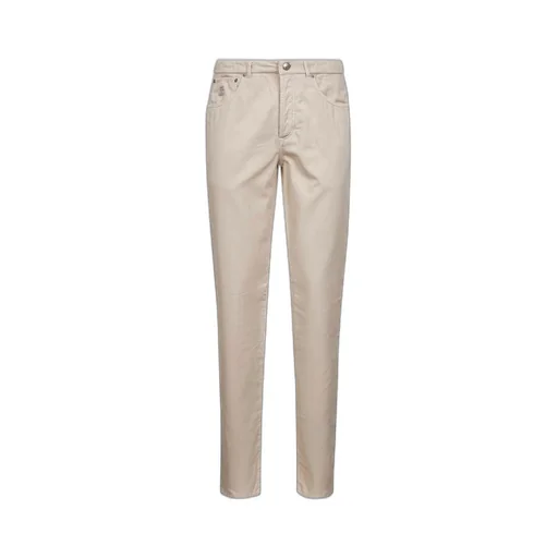 Brunello Cucinelli Logo Patch Straight-Leg Trousers