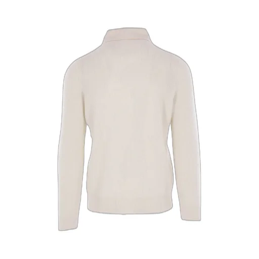 Brunello Cucinelli English Rib Knit Twill Spread Collar Polo Shirt