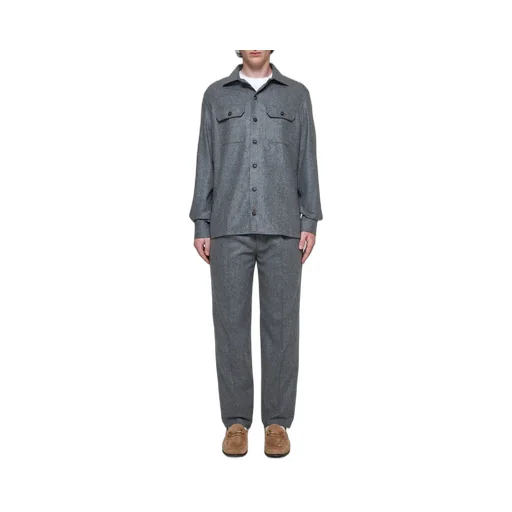 Brunello Cucinelli Long Sleeved Straight Hem Shirt