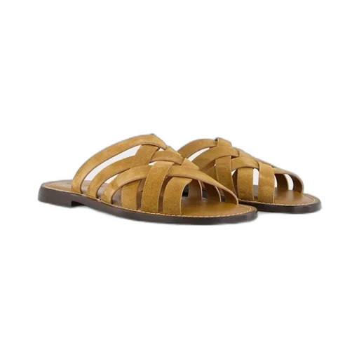 Brunello Cucinelli Open Toe Slip-On Sandals