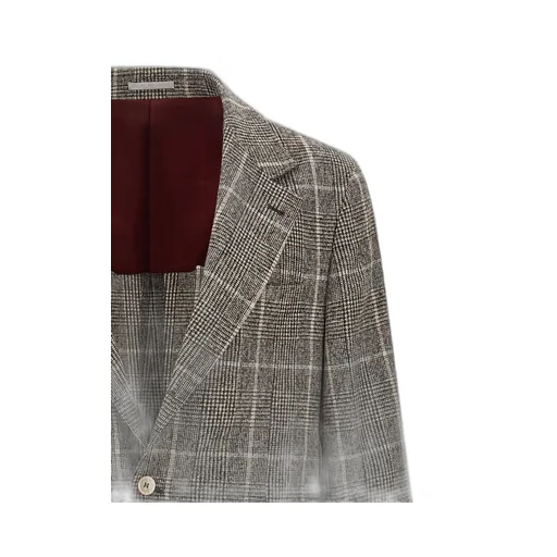Brunello Cucinelli Checked Single-Breasted Jacket