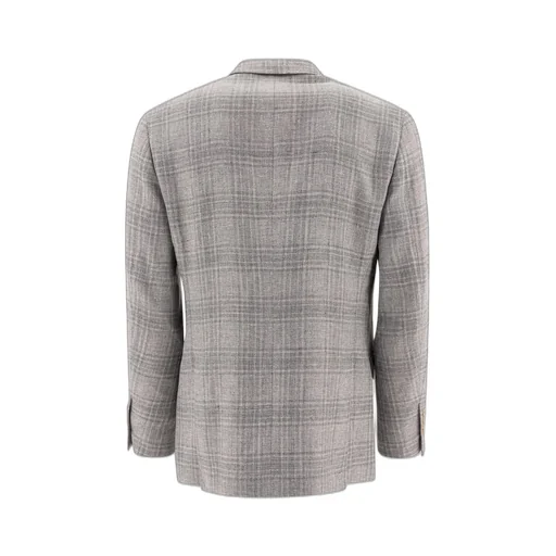 Brunello Cucinelli Prince Of Wales Double-Breasted Blazer