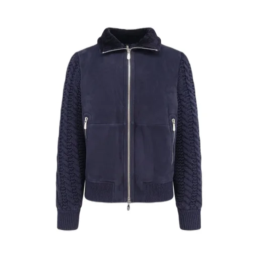 Brunello Cucinelli High Collared Zip-Up Bomber Jacket