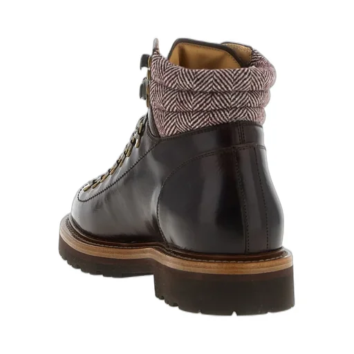 Brunello Cucinelli Herringbone Insert Ankle Boots