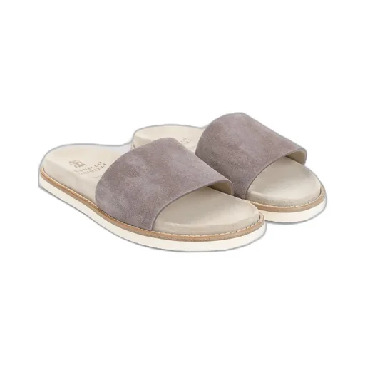 Brunello Cucinelli Open-Toe Slides