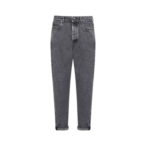 Brunello Cucinelli Logo Patch Straight-Leg Jeans